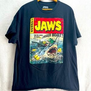 Jaws 80s Comic Book Style Graphic Art T-Shirt XL Film ‘Need a Bigger Boat’